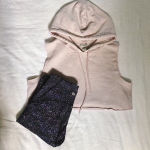 Cropped Sweatshirt Workout Top